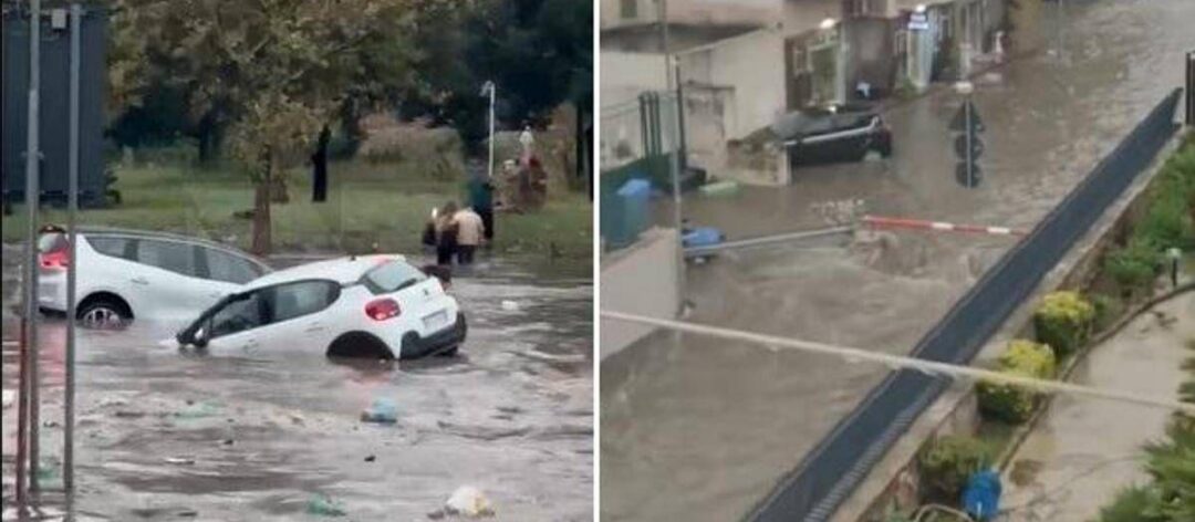Maltempo, doppia tromba marina nel trapanese: danni e feriti. Nubifragi e strade allagate da Napoli a Brindisi