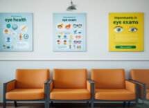 Bambino durante un controllo oculistico