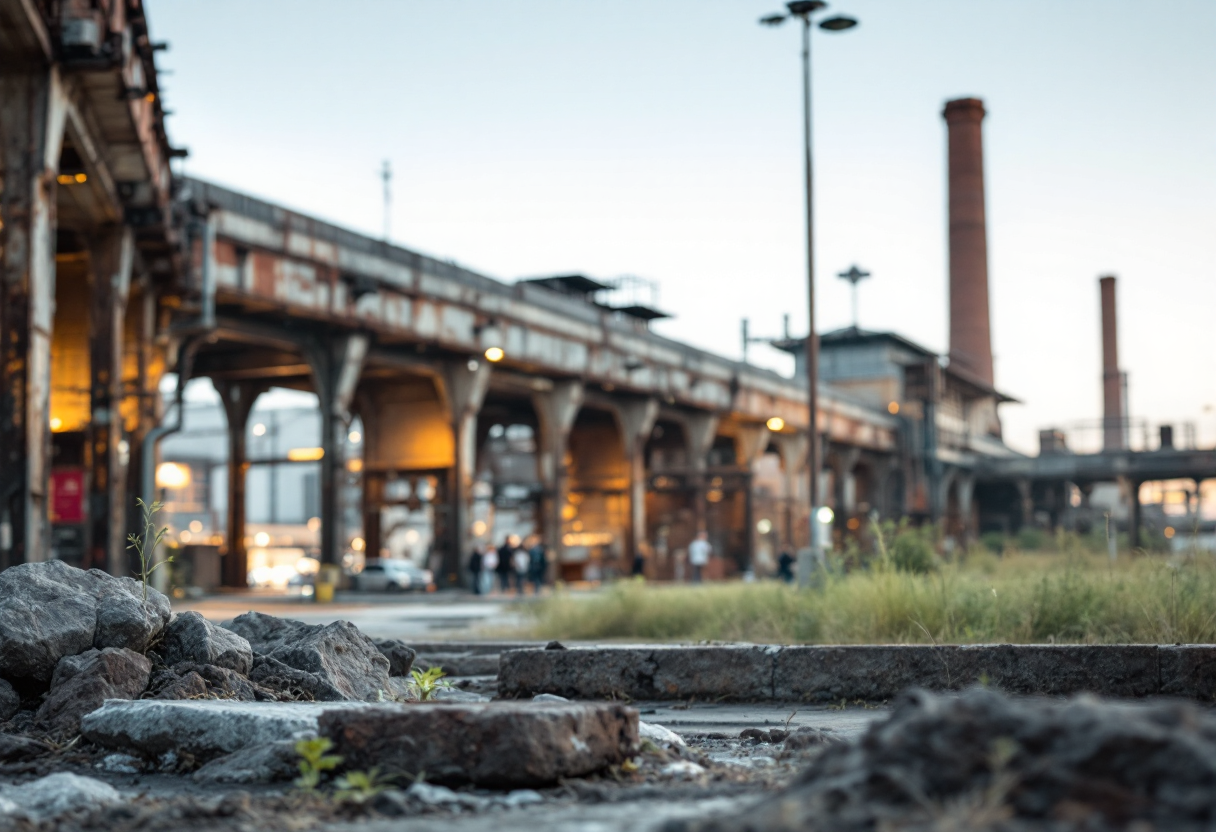 Vista dell'Hangar Bicocca, un centro d'arte contemporanea a Milano
