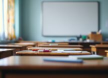 Giovani studenti discutono di neofascismo in aula