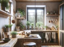 Immagine di una casa eco-friendly con piante e soluzioni verdi