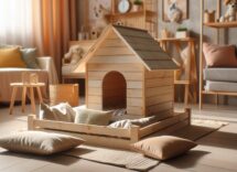 Immagine di una nursery per cani realizzata a mano