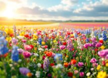 Piatto colorato con frutta e verdura fresca per la primavera