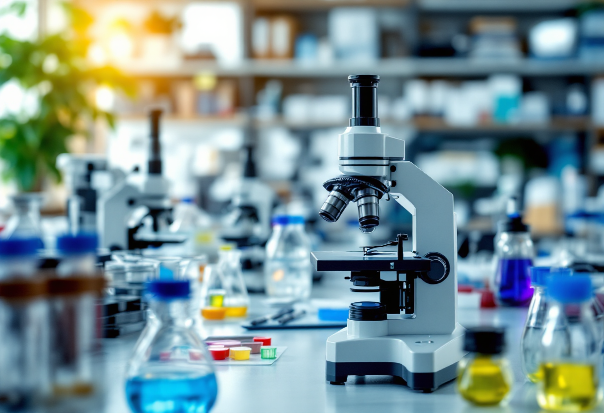 Donne e ragazze impegnate nella scienza e tecnologia