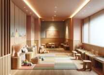 Bambini che fanno un riposino all'asilo nido