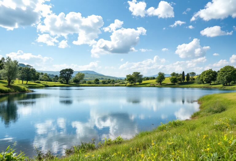 Immagine dei laghi dei Castelli Romani in natura