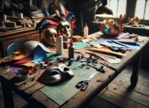 Maschere colorate e cappelli creativi per Carnevale