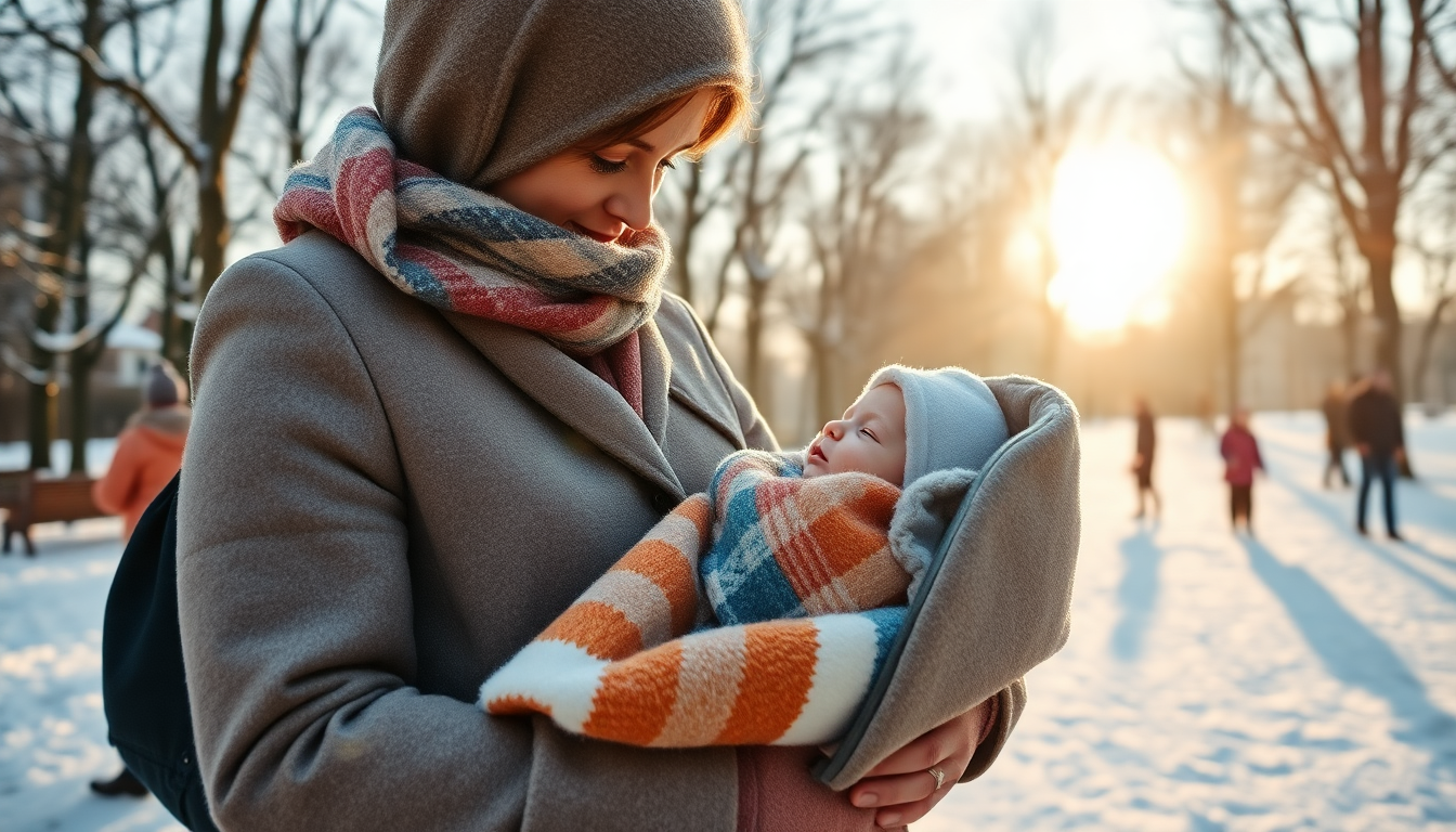 Portare un neonato fuori in inverno: cosa sapere