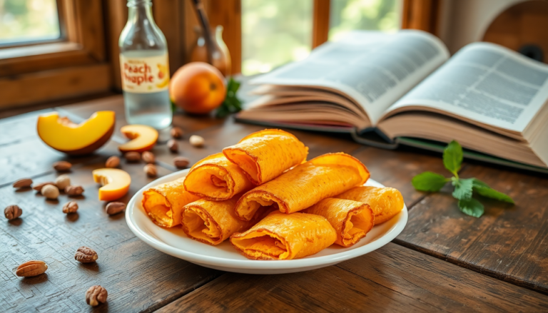 rotolini di pesca disidratata uno snack dolce e sano 1747348256