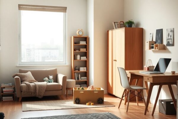 Piccoli appartamenti con bambini: come dividere lettura, gioco e studio