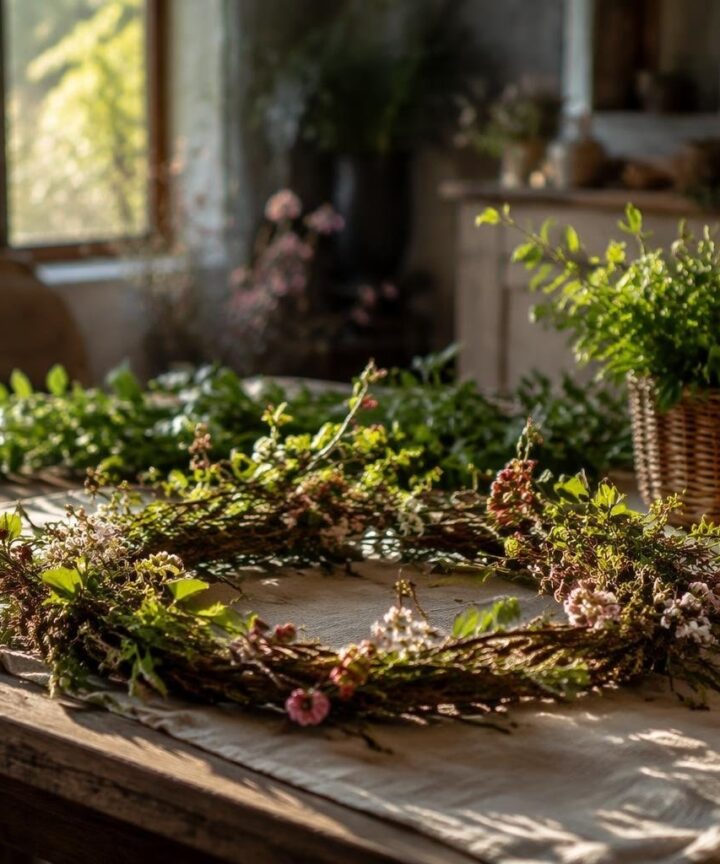 Ghirlande naturali con legno, foglie e fiori: tutorial facile per famiglie