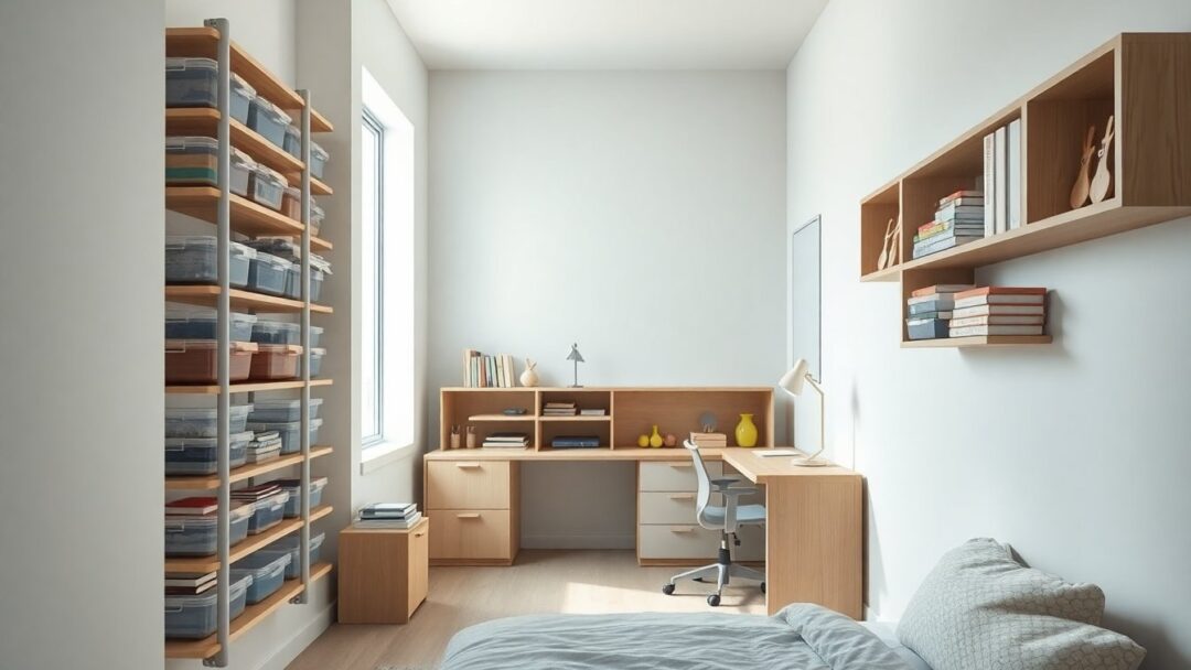Organizzare una cameretta piccola con decluttering, zone e contenitori smart