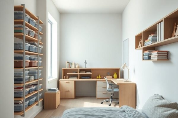 Organizzare una cameretta piccola con decluttering, zone e contenitori smart