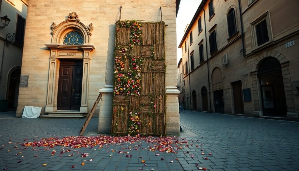 Torre San Marco primo ai pugnaloni 2026: scenografia floreale e messaggi di libertà ad Acquapendente