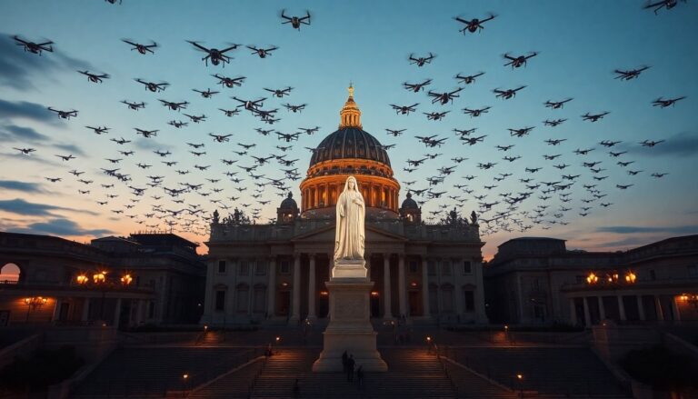 Boom di droni a Roma: dallo spettacolo alle riprese aeree
