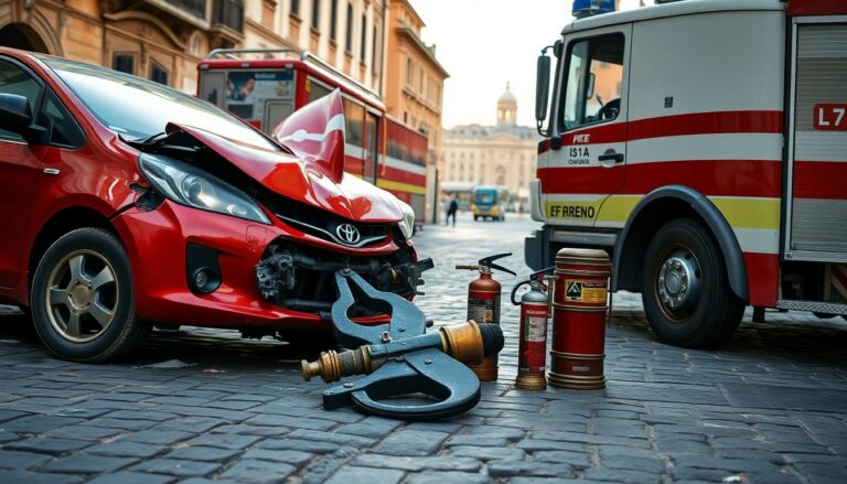 Gravissimo scontro a Roma: vigili del fuoco liberano donna intrappolata sotto auto