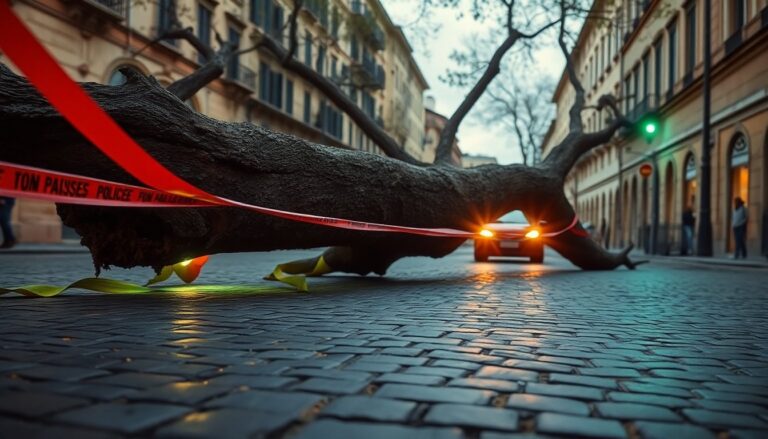 Rallentamenti a Roma per alberi e rami caduti dopo il maltempo