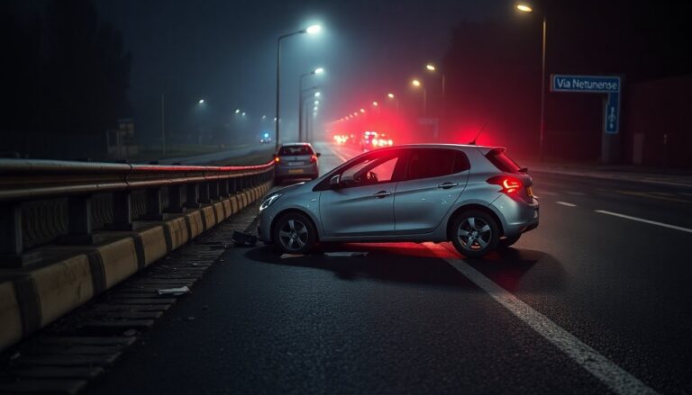 Scontro contro il guardrail sulla via Nettunense: due 20enni feriti, uno sottoposto ad amputazione