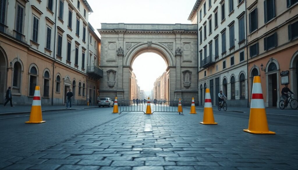 Traffico deviato a Viterbo per interventi sull’arco di Porta Fiorita
