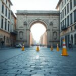 Traffico deviato a Viterbo per interventi sull’arco di Porta Fiorita