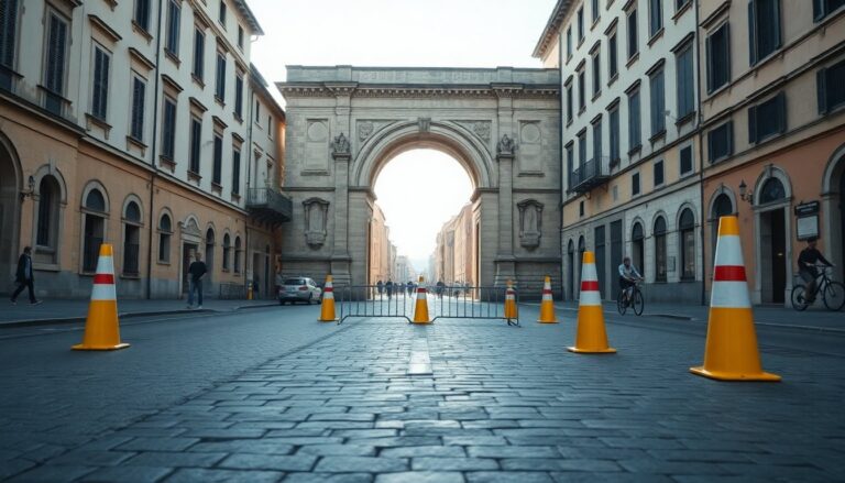 Traffico deviato a Viterbo per interventi sull’arco di Porta Fiorita