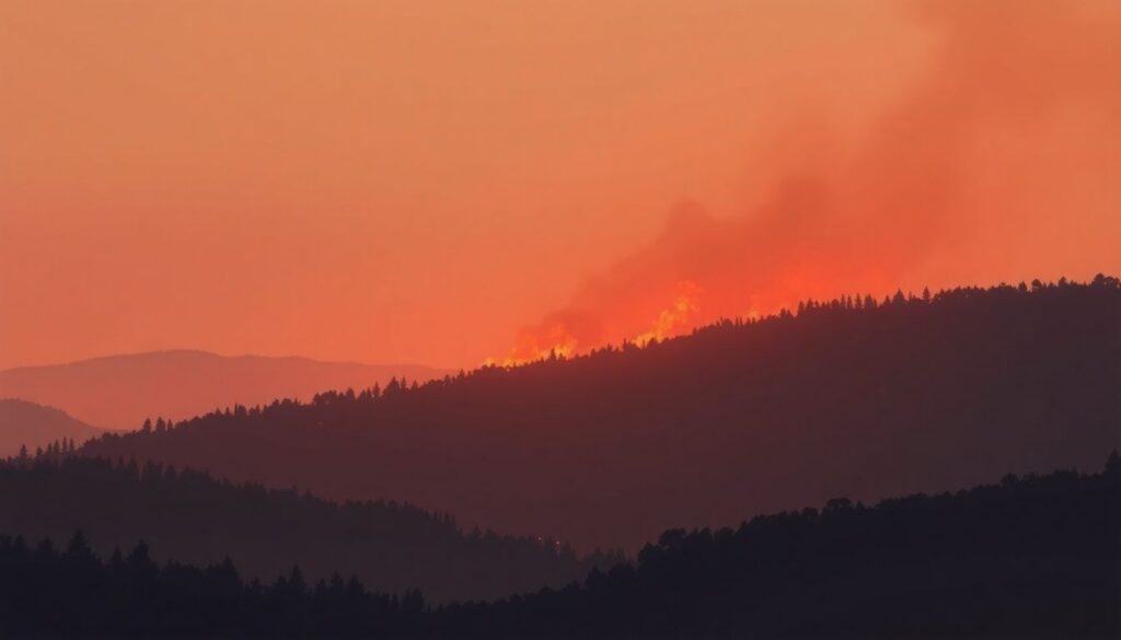 Incendio boschivo rilevato a 64,5 km da Roma