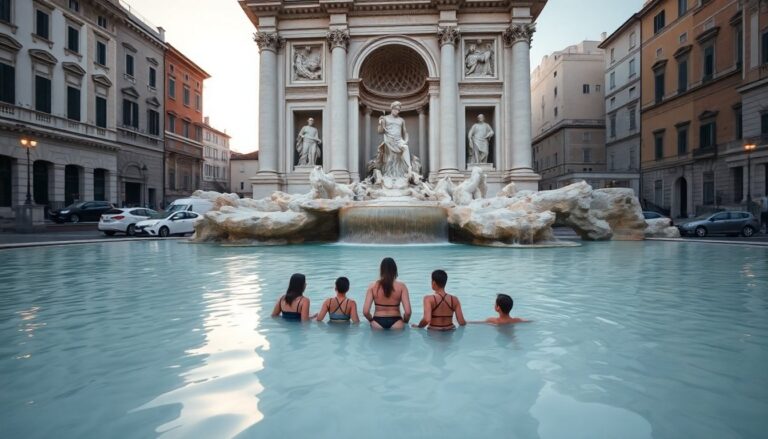 Bagno notturno nella fontana romana: la costosa bravata di sei turisti