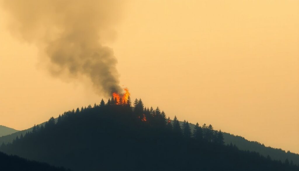 Incendio boschivo rilevato a sud di Roma