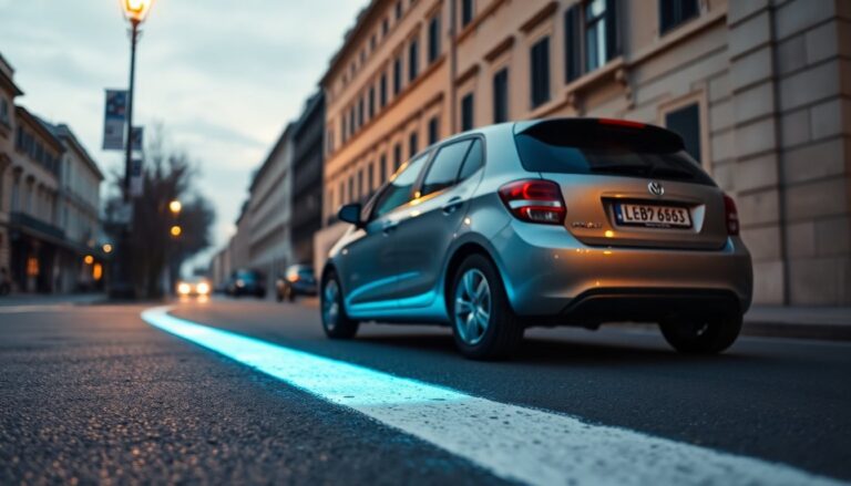 Multa per parcheggio sulle strisce bianche diventate blu a Roma