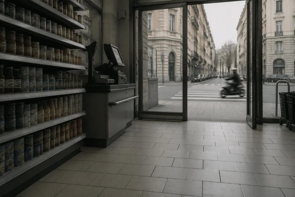 Due banditi armati rapinano un supermercato Conad a Roma