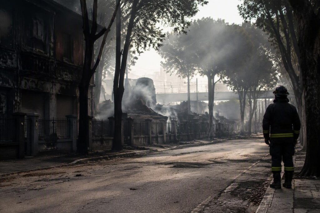 Incendio a Pomezia: fiamme minacciano abitazioni e fermano treni