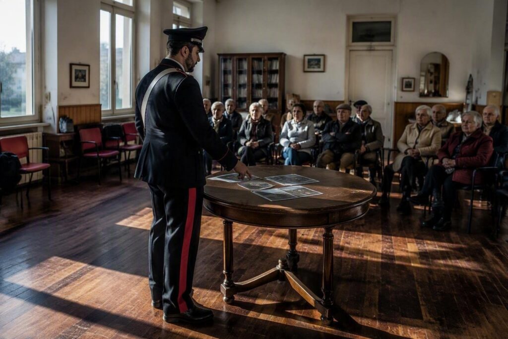 Incontro dei Carabinieri al centro Monti per difendersi dalle truffe