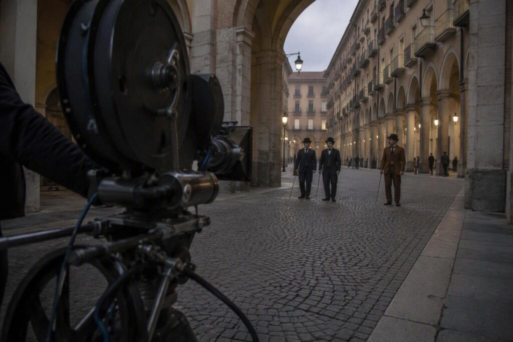 Set cinematografico a Torino: Adam Sandler e star hollywoodiane