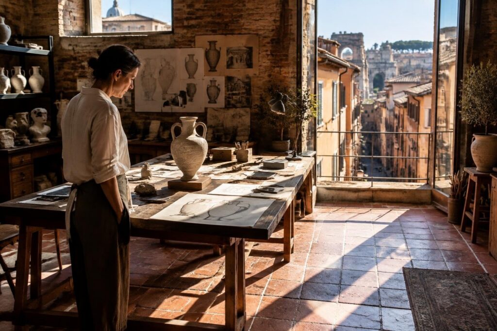 Botteghe creative di Roma: IA per design e marketing etico