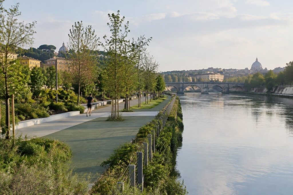 Inaugurato Tiberis, ottavo parco sul Tevere a Roma