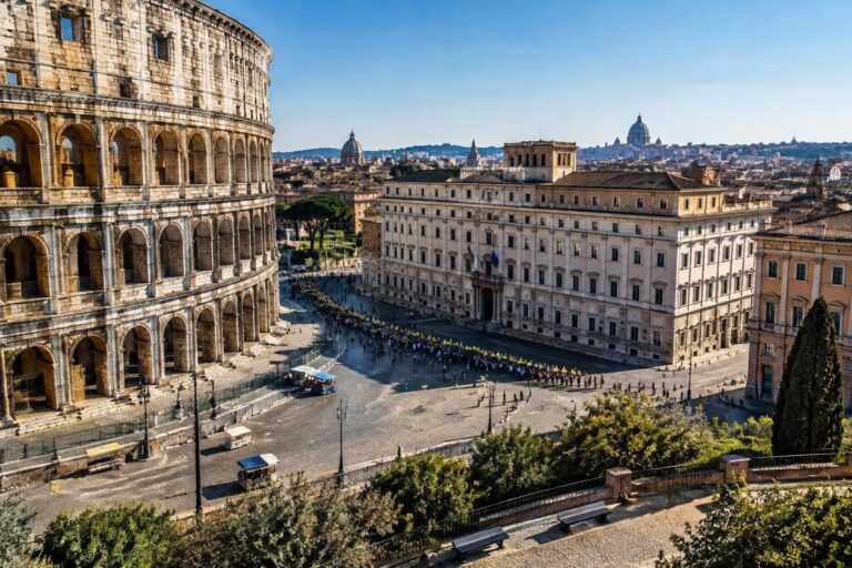 Proteste studentesche a Roma: blocchi, uova e incendi al Colosseo