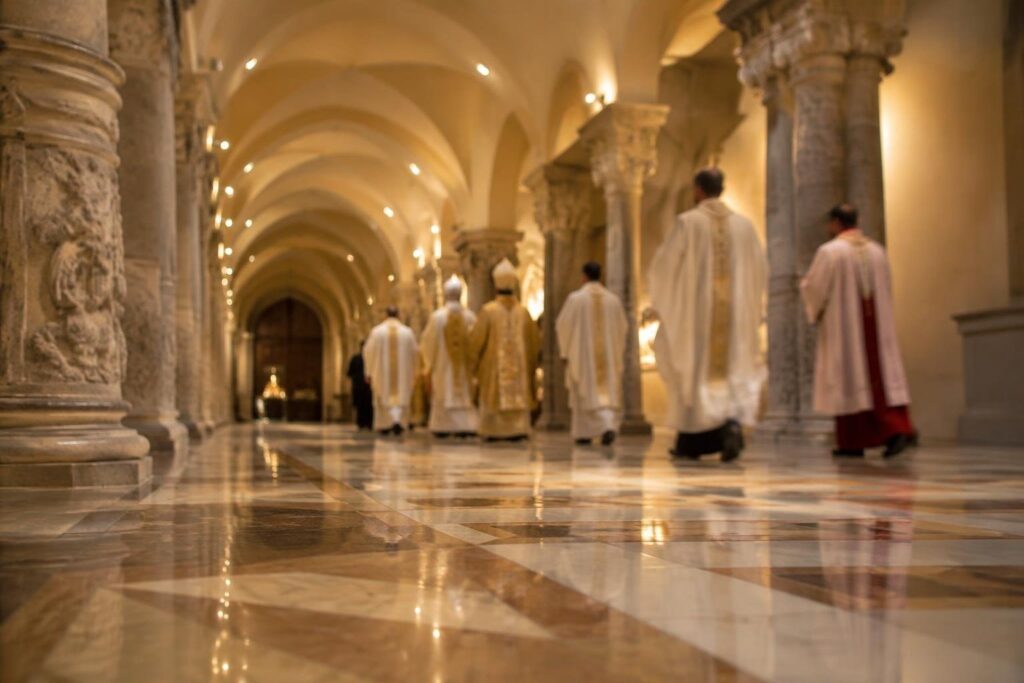 Vescovo Parmeggiani benedice i nuovi spazi della Curia a Tivoli