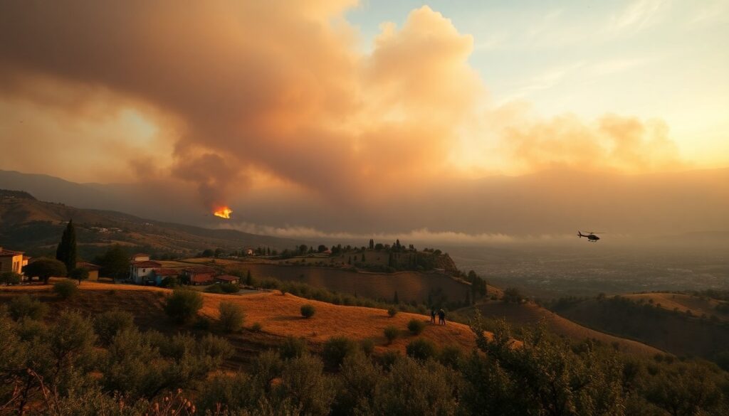 Incendi a Quartu Sant’Elena: elicotteri e squadre a terra in azione