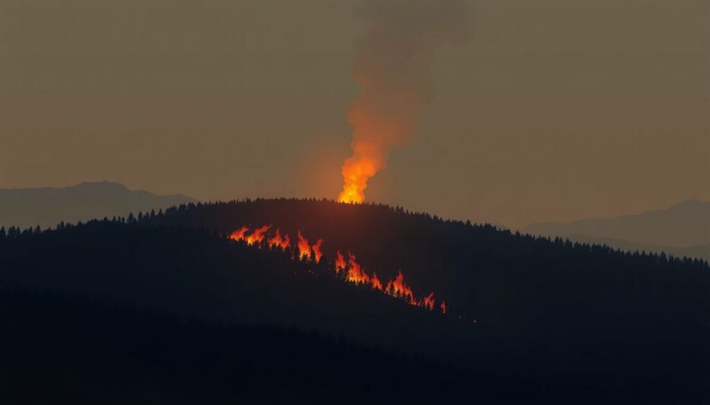 Incendio boschivo rilevato a 21,6 km da Cagliari