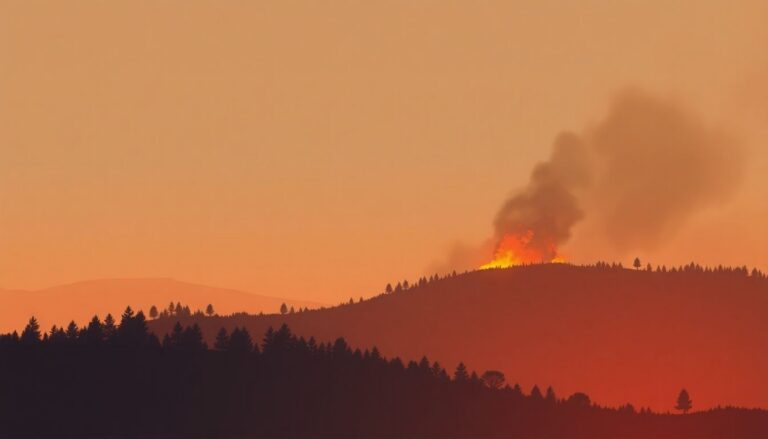 Incendio boschivo rilevato a nord di Cagliari