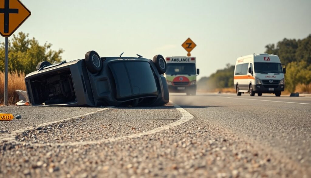 Incidente stradale a Macomer: auto si ribalta, due trasportati in ospedale