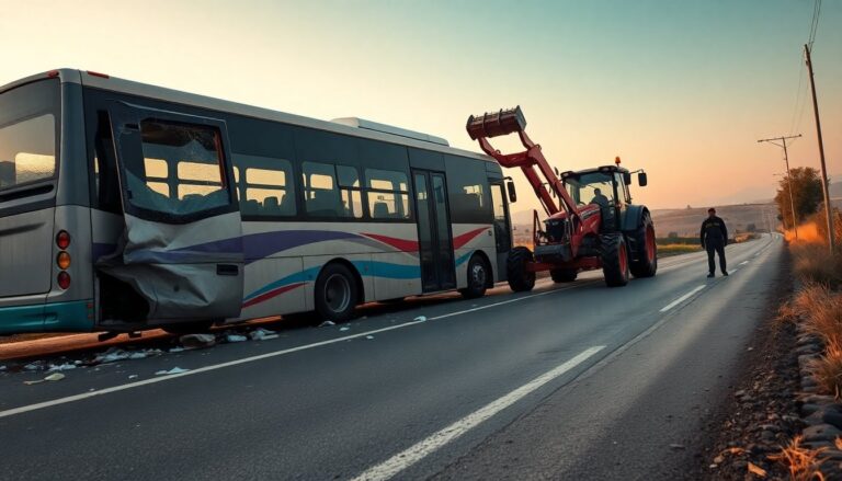 Incidente sulla Decimomannu-Villasor: bus della linea 215 urtato da un mezzo agricolo