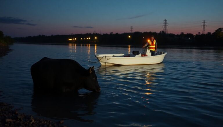 Intervento dei Vigili del Fuoco a Badesi: mucca recuperata dal fiume Coghinas