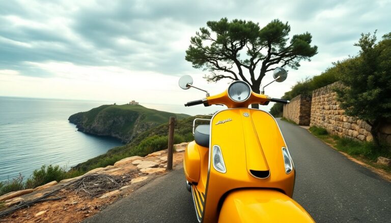 Vespa in Sardegna tra coste sceniche e borghi d’arte