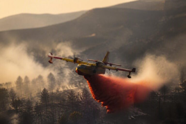 Incendi in Gallura: emergenza a Trinità d’Agultu e Bortigiadas, intervento dei Canadair