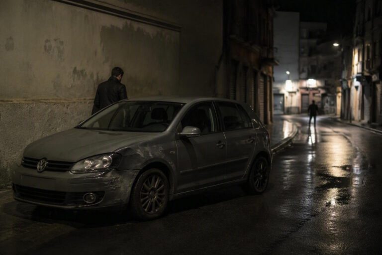 Incidente a Nuoro: colpi di pistola lancia razzi contro una Volkswagen Golf
