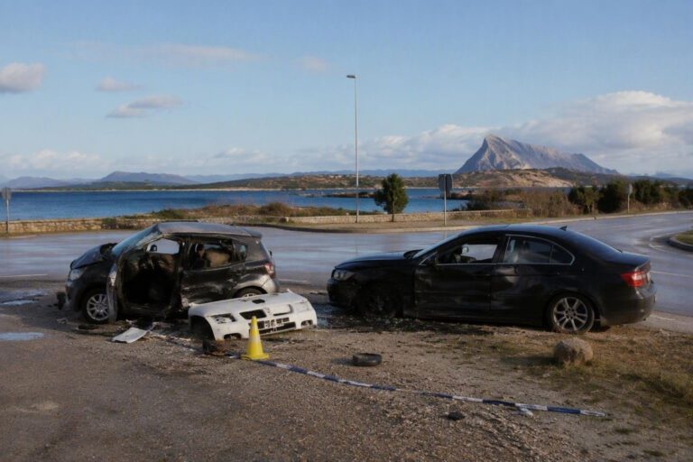 Incidente sulla Statale 125: due auto coinvolte, intervento dei Vigili del Fuoco