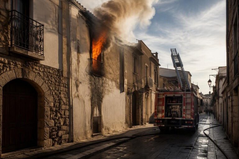 Orosei, incendio in un B&B: vigili del fuoco intervengono in via Nazionale