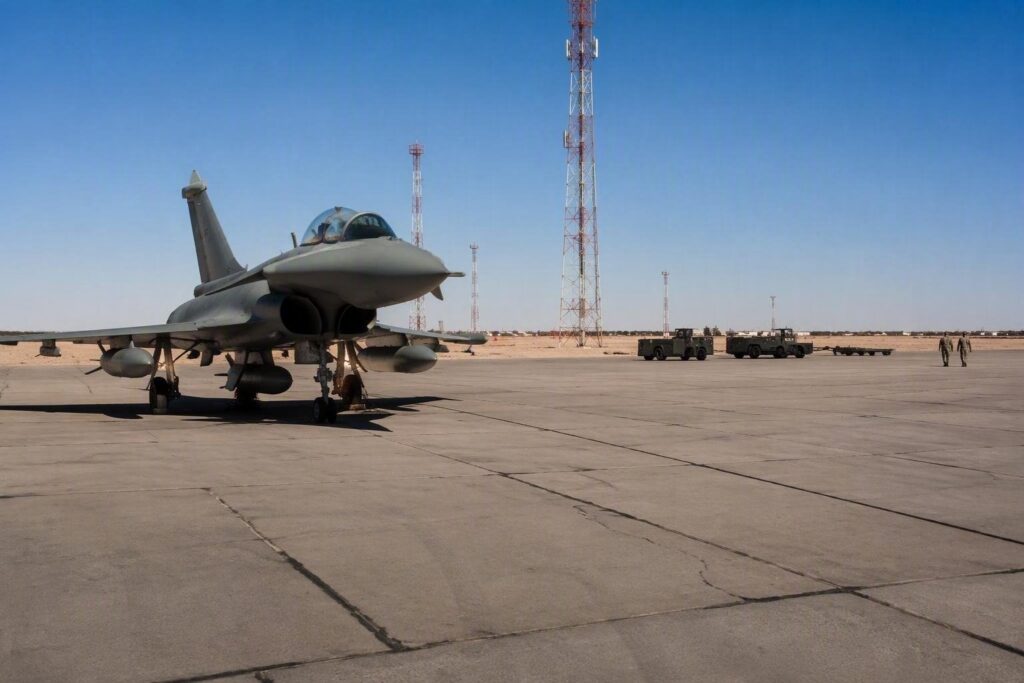 F-2000 italiano danneggiato in attacco alla base di Ta’if