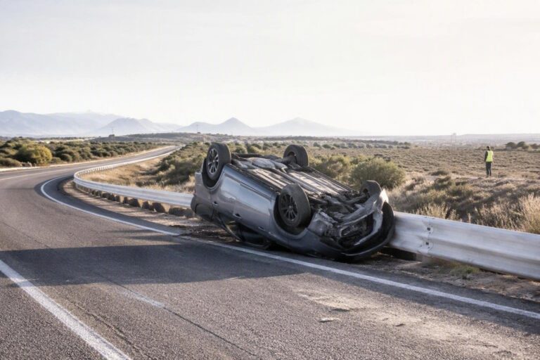 Grave incidente a Siniscola: Nissan Qashqai sfonda guardrail e precipita